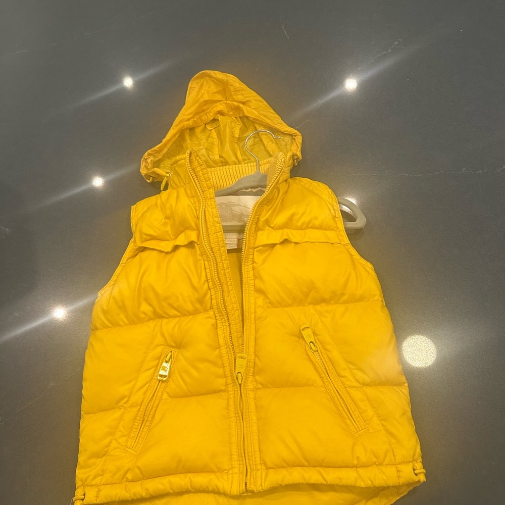 Burberry Kids Yellow Quilted Jacket